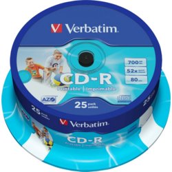 CD-R, Inkjet Printable Surface, DataLife Plus, AZO, Verbatim