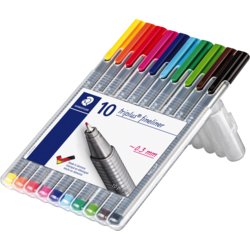 Fineliner triplus® 334, Schaft grau, Mine auswechselbar nein, Metallspitze