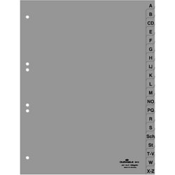 Register A - Z, Kunststoff grau, DURABLE