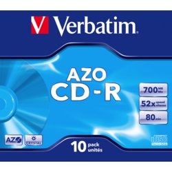 CD-R, Crystal Surface, DataLife Plus, AZO, Verbatim