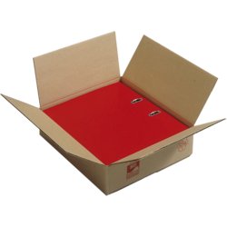 Versandschachtel für Ordner, Innenbreite 320mm, Innenhöhe 80mm, 290mm, braun