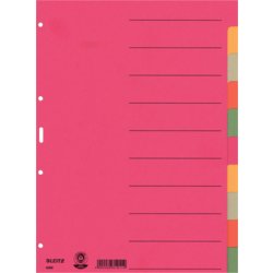 Blanko-Register aus Karton, durchgefärbt, Leitz