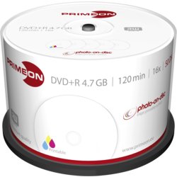 DVD Recordable, Inhalt der Packung 50 Stück, Behälterform Spindel, 16-fach