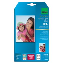InkJet Fotopapier Ultra, Endformat, hochglänzend, A6, Kanten glatt, superweiß