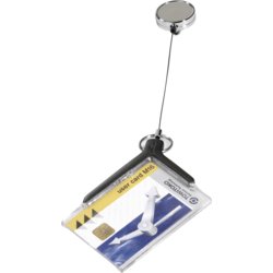 Ausweishalter CARD HOLDER DELUXE PRO, 85cm hoch, anthrazit/transparent