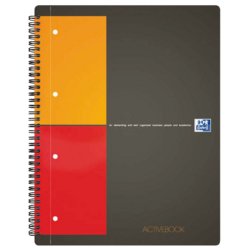 INTERNATIONAL Activebook A5+, A4, kariert, Lochung 4-fach, schwarz