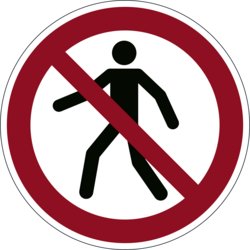 Verbotsaufkleber "Fußgänger verboten", DURABLE