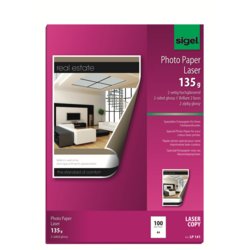 Fotopapier für Farb-Laser/-Kopierer, 2seitig glossy, A4, Papier ECF-frei, weiß
