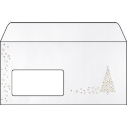 Weihnachts-Umschlag, lang, 220mm breit, 110mm hoch, Farbkombinationen