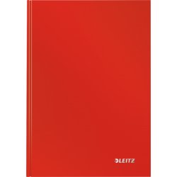 Notizbuch Solid Hardcover, A5, kariert, 80 Blatt, hellrot