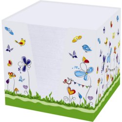 Zettelbox Schmetterlinge, 92mm breit, Tiefe 92mm, 92mm hoch, gefüllt ja
