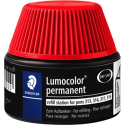 Lumocolor® refill station, permanent, Behälterform Polypropylen (PP), rot