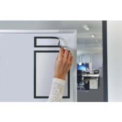 magnetofix-Magnetrahmen Topsign, für Format A5 quer/A4 hoch (232x52 mm), grau