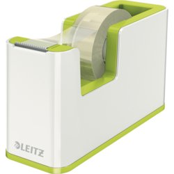 Klebeband-Tischabroller WOW Duo Colour, gefüllt ja, 33m lang, weiß/grün