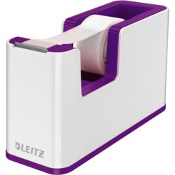 Klebeband-Tischabroller WOW Duo Colour, gefüllt ja, 33m lang, weiß/violett