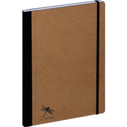 Notizbuch Pur, A4, kariert, 80 Blatt, natur