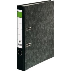 Ordner "Grüner Balken" - Packung -, für Format A4, 50mm breit, grau marmoriert