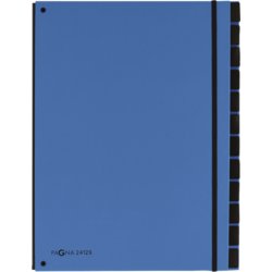 Pultordner, für Format A4, 12 Fächer, 340mm hoch, hellblau