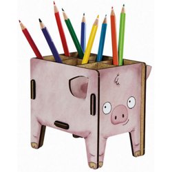 Stiftebox Vierbeiner Schwein, rosa