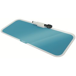 Glas Desktop-Memoboard Cosy, Tafelbreite 38cm, Tafelhöhe 15cm, sanftes blau