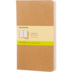Notizheft Cahier, Large 3er Set, A5, blanko, braun