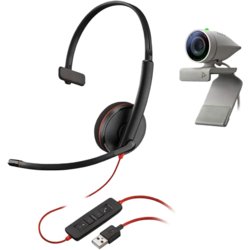 Poly Studio P5 Webcam Bundle mit Blackwire 3210, poly