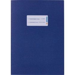 Papier-Heftschoner DIN A5, 21.2cm hoch, Beschriftungsschild ja, dunkelblau