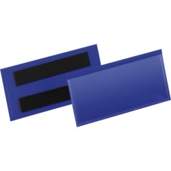 Etikettentasche magnetisch, Verwendung für Lagerregale und Metallbehälter, blau