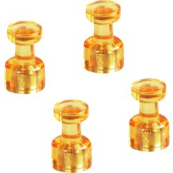 Memohalter magnetisch, 18mm ø, 11mm hoch, Inhalt der Packung 4 Stück, gelb