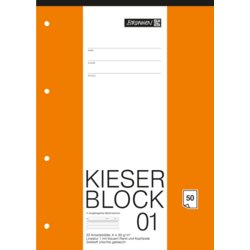 KIESER-Block, A4, LIN 01, liniert, 50 Blatt