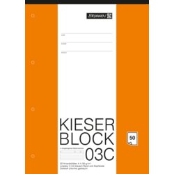 KIESER-Block, A4, LIN 03C, liniert, 50 Blatt