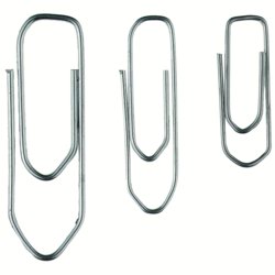 Büroklammer, spitze Form, 26mm lang, Packungsart Pappschachtel, silber