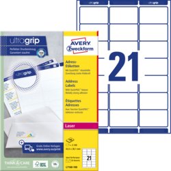 Adress-Etikett für Laserdrucker, ultragrip, umlaufender Rand, AVERY Zweckform®