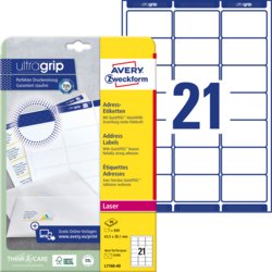 Adress-Etikett für Laserdrucker, ultragrip, umlaufender Rand, AVERY Zweckform®