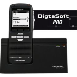 Digitales Diktiergerät Digta 7 Premium Set mit DigtaSoft Pro, GRUNDIG