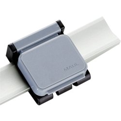 Magnetclip für Planhalter, besondere Form integrierter Haken, 36mm breit, grau