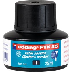 Nachfülltusche FTK 25 für Flipchartmarker, Behälterform Flasche, schwarz
