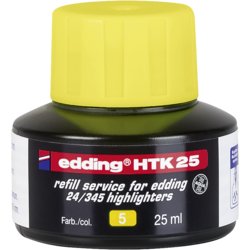 Nachfülltinte HTK 25 für Highlighter, Verwendung für edding 24, 345, gelb