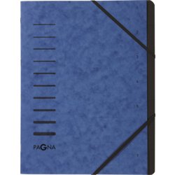 Ordnungsmappe, für Format A4, Tabe 1-7, 7 Fächer, Greifausschnitt ja, blau