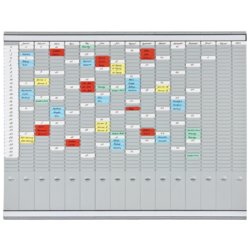 T-Kartentafel OfficePlaner, 35 Planungsfelder, 16 Träger Module, hellgrau