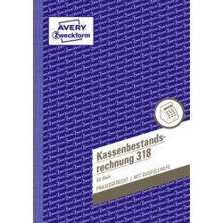 Kassenbestandsrechnung, AVERY Zweckform®