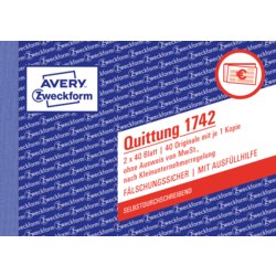 Rechnung für Kleinunternehmer ohne MwSt., AVERY Zweckform®