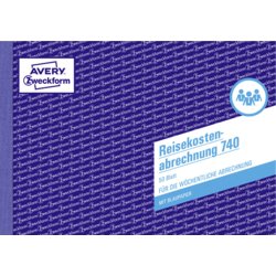 Reisekostenabrechnung mit Kfz-Kostenaufstellung, AVERY Zweckform®