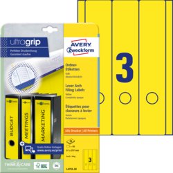 Ordner-Etikett für alle A4 Drucker, ultragrip, lang/breit, AVERY Zweckform®