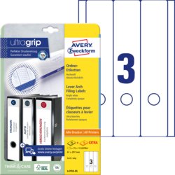 Ordner-Etikett für alle A4 Drucker, ultragrip, lang/breit, AVERY Zweckform®