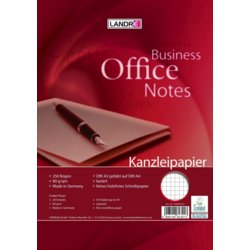 Kanzleipapier OFFICE ECF, A3 gefalzt auf A4, kariert, Packung mit 250, weiß