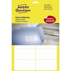 Adressetiketten für Schreibmaschine, AVERY Zweckform®