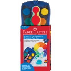Deckfarbkasten CONNECTOR, 12 Farben