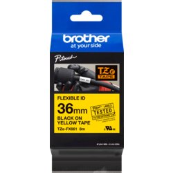 TZe-Schriftbandkassette Flexi-Tape, laminiert, 36mm breit, 8m lang, gelb