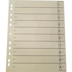 Trennblatt durchgefärbt, für Format A4, Farbe Aufdruck schwarz, chamois